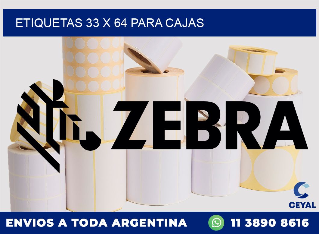 ETIQUETAS 33 x 64 PARA CAJAS