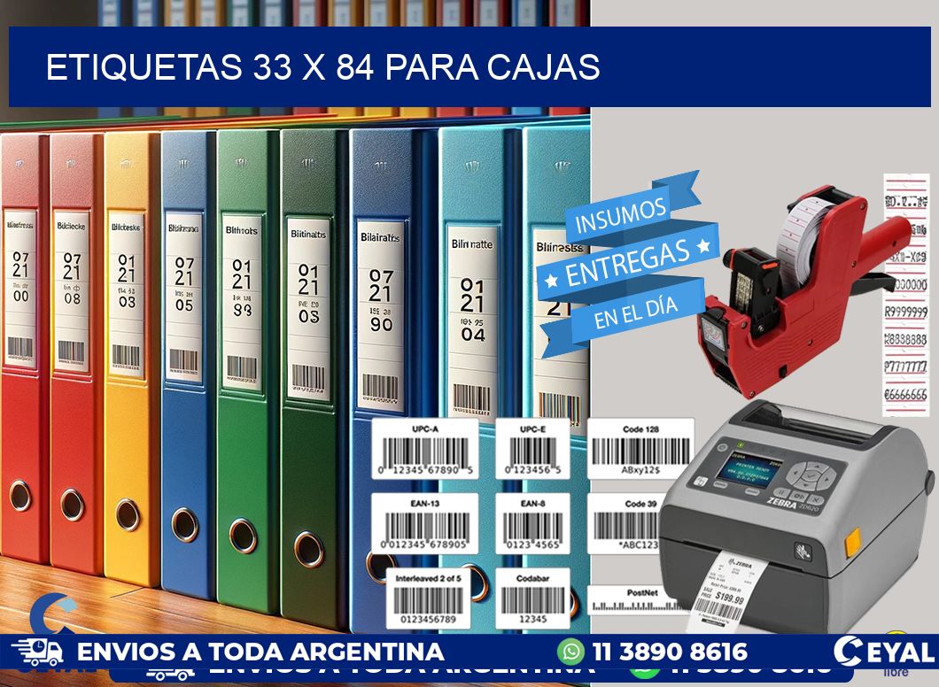 ETIQUETAS 33 x 84 PARA CAJAS