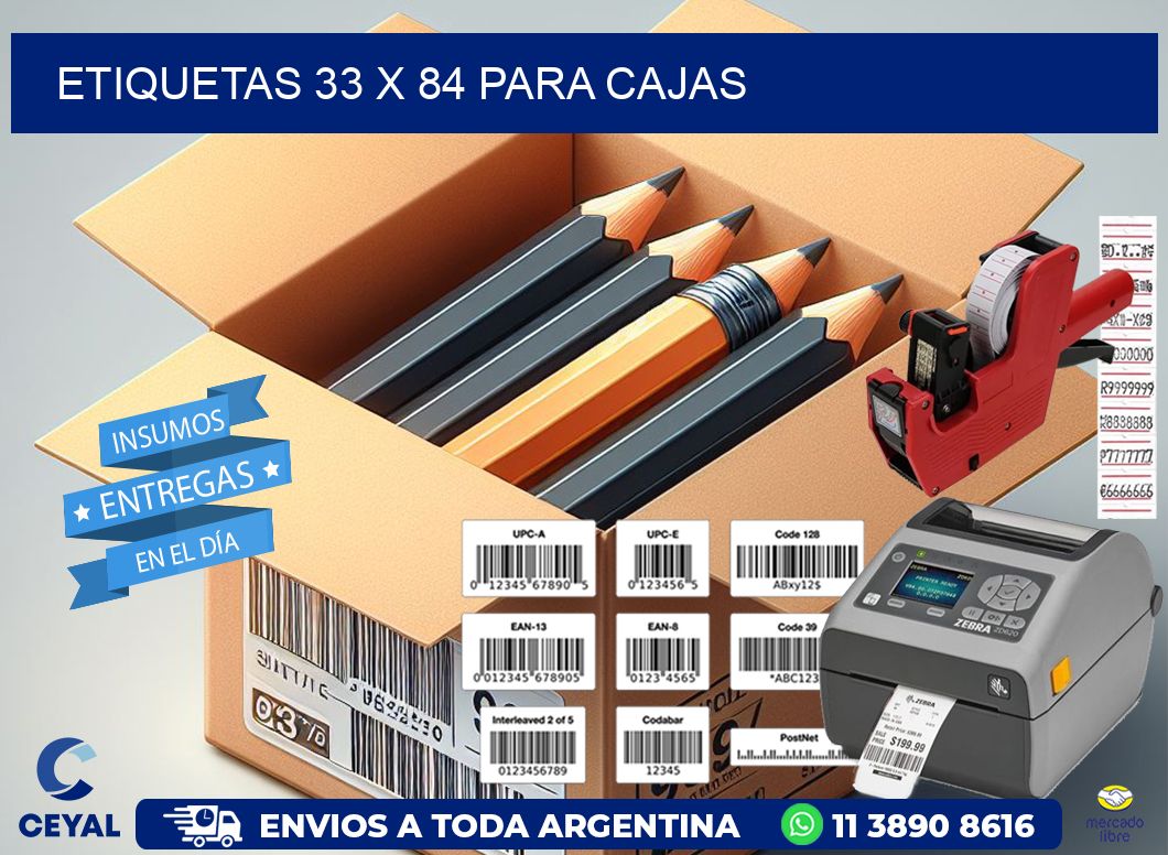 ETIQUETAS 33 x 84 PARA CAJAS