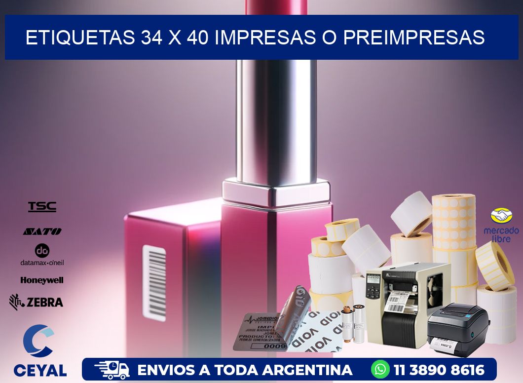 ETIQUETAS 34 x 40 IMPRESAS O PREIMPRESAS