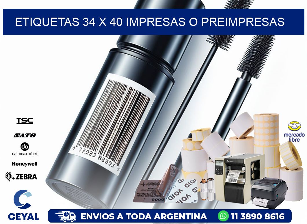 ETIQUETAS 34 x 40 IMPRESAS O PREIMPRESAS