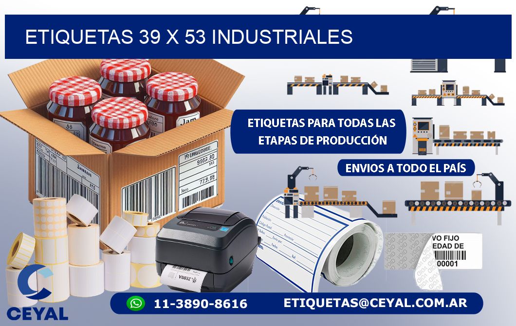 ETIQUETAS 39 x 53 INDUSTRIALES