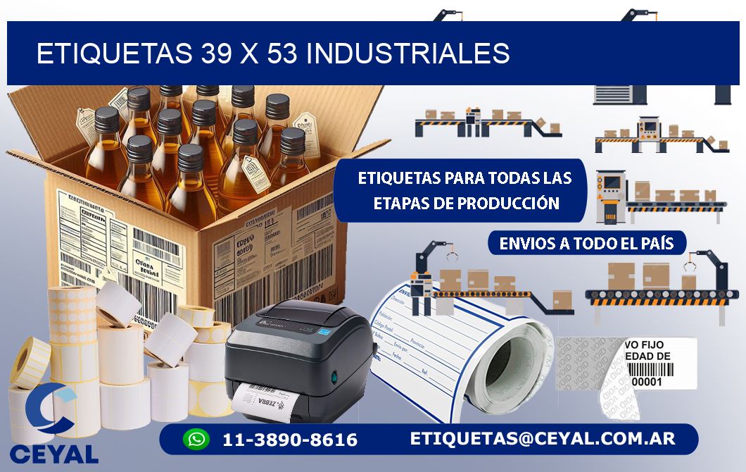 ETIQUETAS 39 x 53 INDUSTRIALES