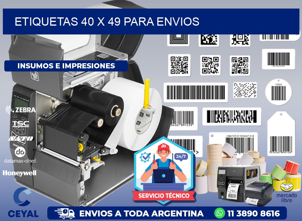 ETIQUETAS 40 x 49 PARA ENVIOS