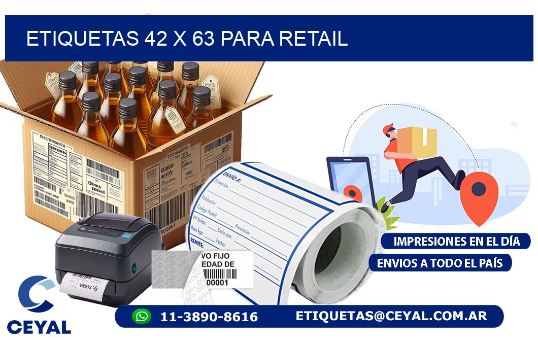 ETIQUETAS 42 x 63 PARA RETAIL