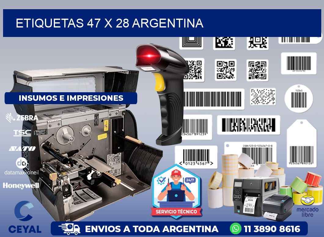 ETIQUETAS 47 x 28 ARGENTINA