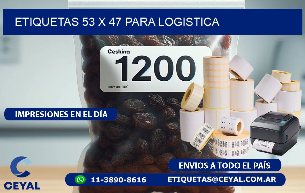 ETIQUETAS 53 x 47 PARA LOGISTICA