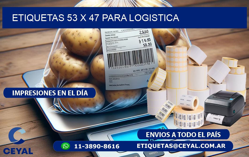 ETIQUETAS 53 x 47 PARA LOGISTICA