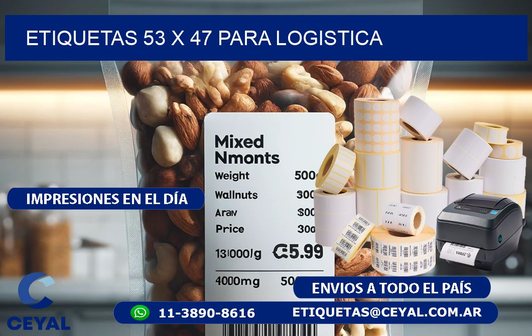 ETIQUETAS 53 x 47 PARA LOGISTICA