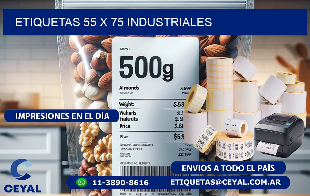 ETIQUETAS 55 x 75 INDUSTRIALES