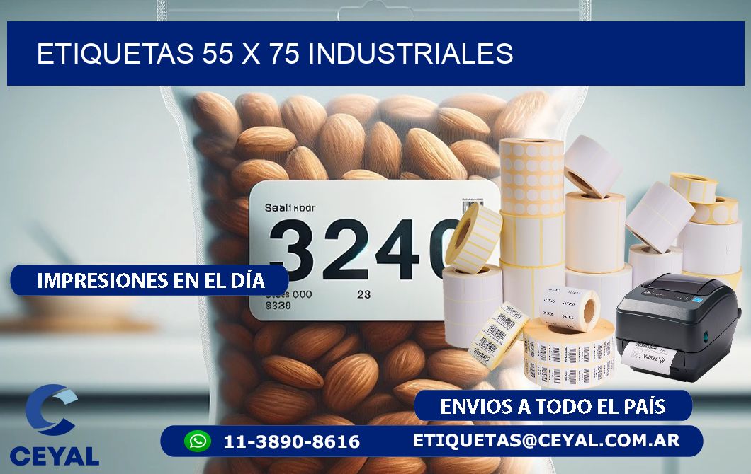 ETIQUETAS 55 x 75 INDUSTRIALES