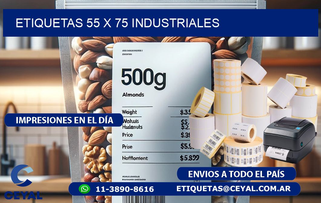 ETIQUETAS 55 x 75 INDUSTRIALES