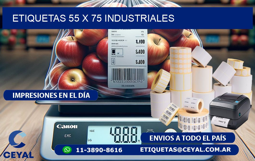 ETIQUETAS 55 x 75 INDUSTRIALES