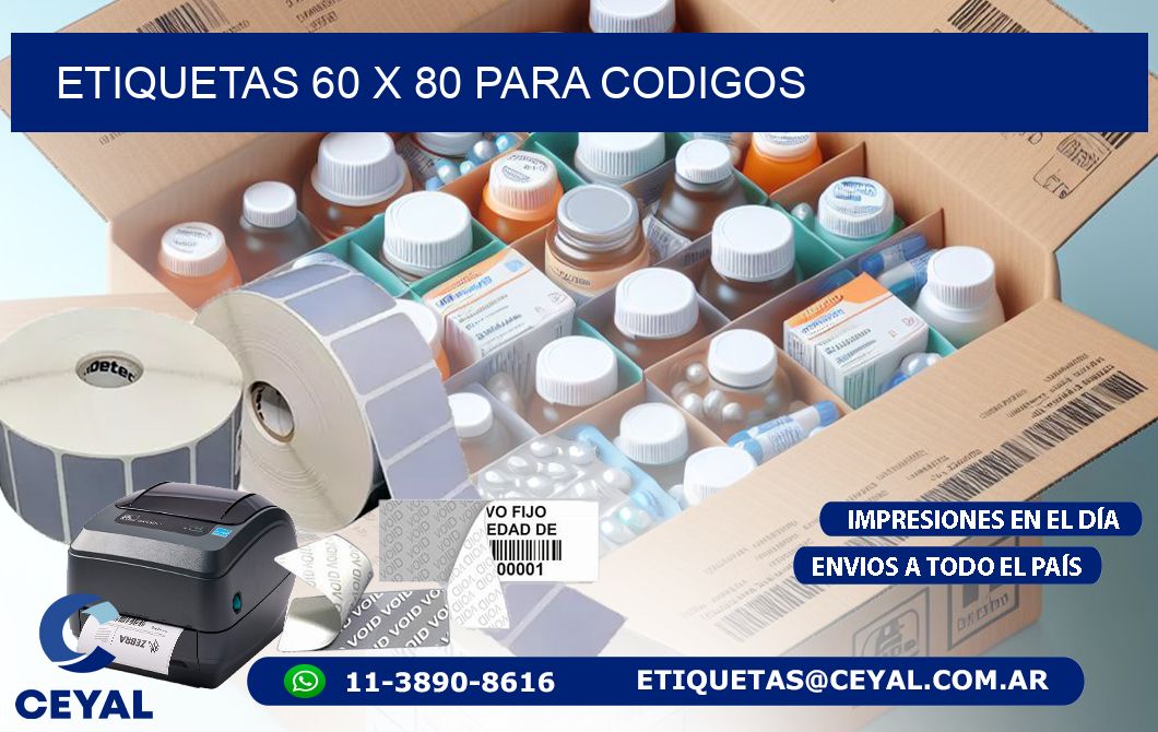 ETIQUETAS 60 x 80 PARA CODIGOS