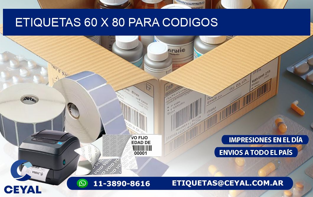 ETIQUETAS 60 x 80 PARA CODIGOS