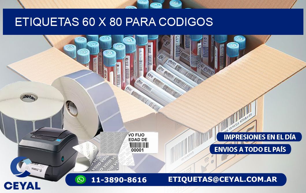 ETIQUETAS 60 x 80 PARA CODIGOS