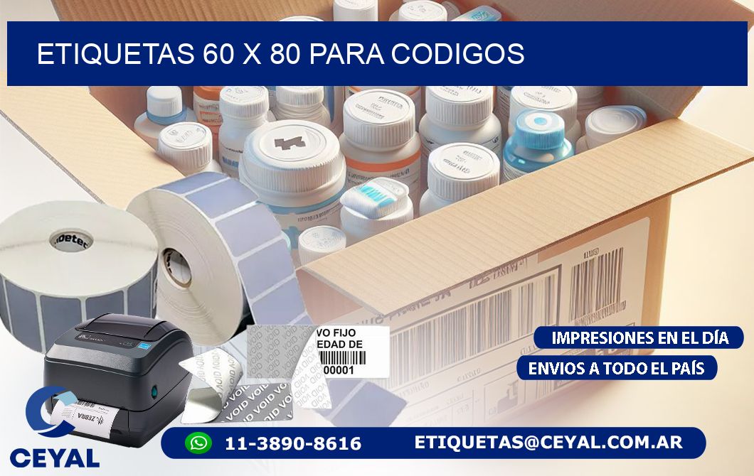 ETIQUETAS 60 x 80 PARA CODIGOS