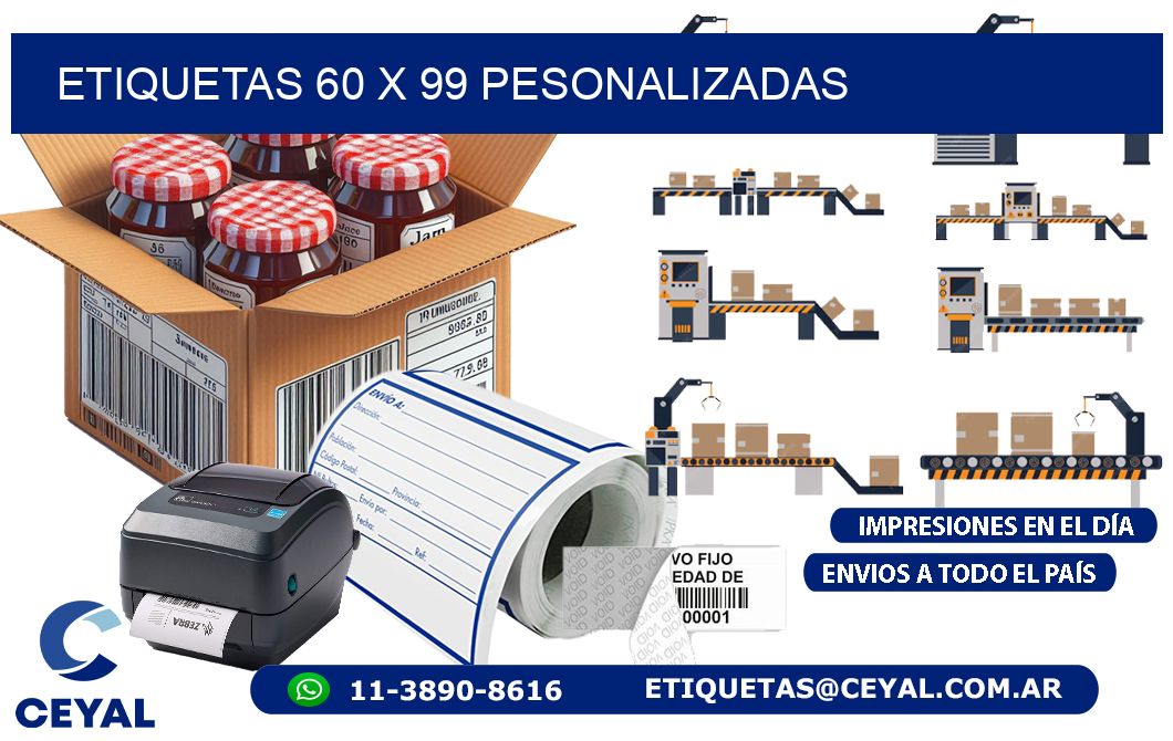 ETIQUETAS 60 x 99 PESONALIZADAS