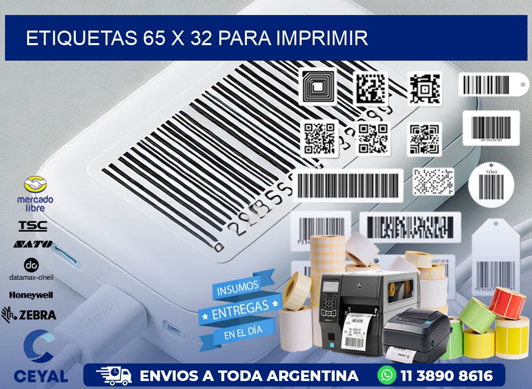 ETIQUETAS 65 x 32 PARA IMPRIMIR