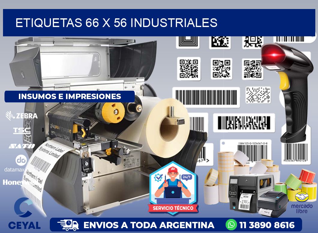 ETIQUETAS 66 x 56 INDUSTRIALES