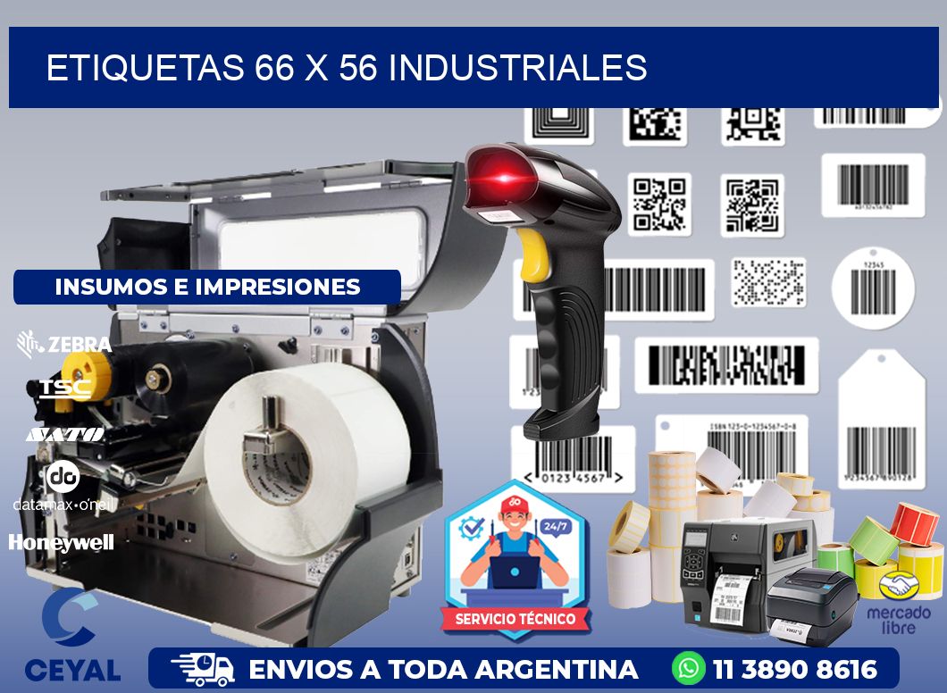 ETIQUETAS 66 x 56 INDUSTRIALES