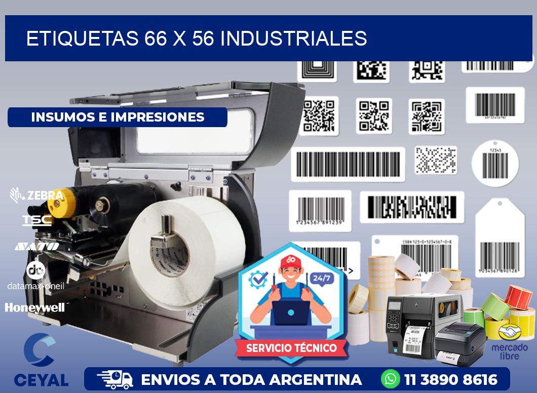 ETIQUETAS 66 x 56 INDUSTRIALES