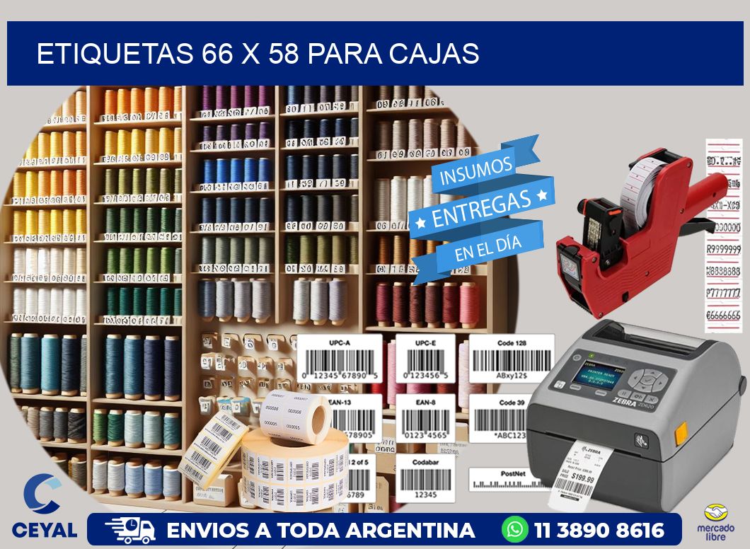 ETIQUETAS 66 x 58 PARA CAJAS