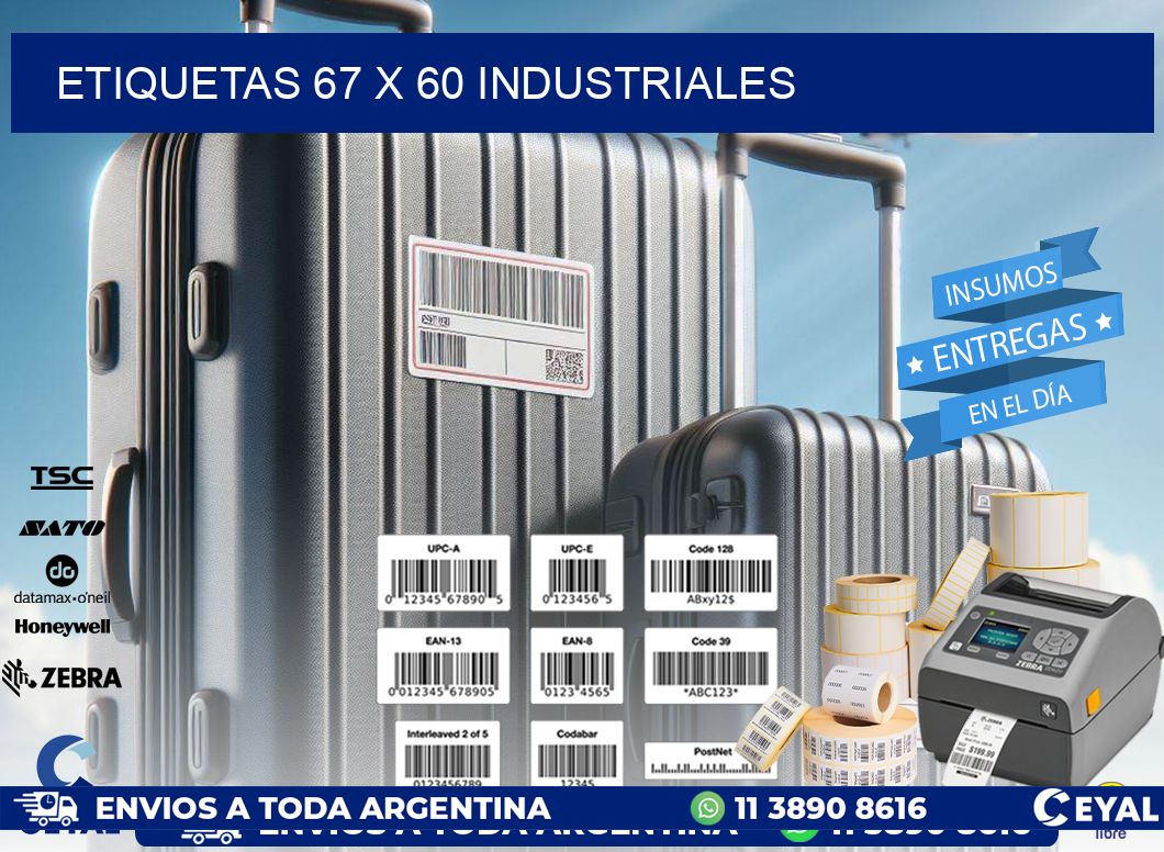 ETIQUETAS 67 x 60 INDUSTRIALES