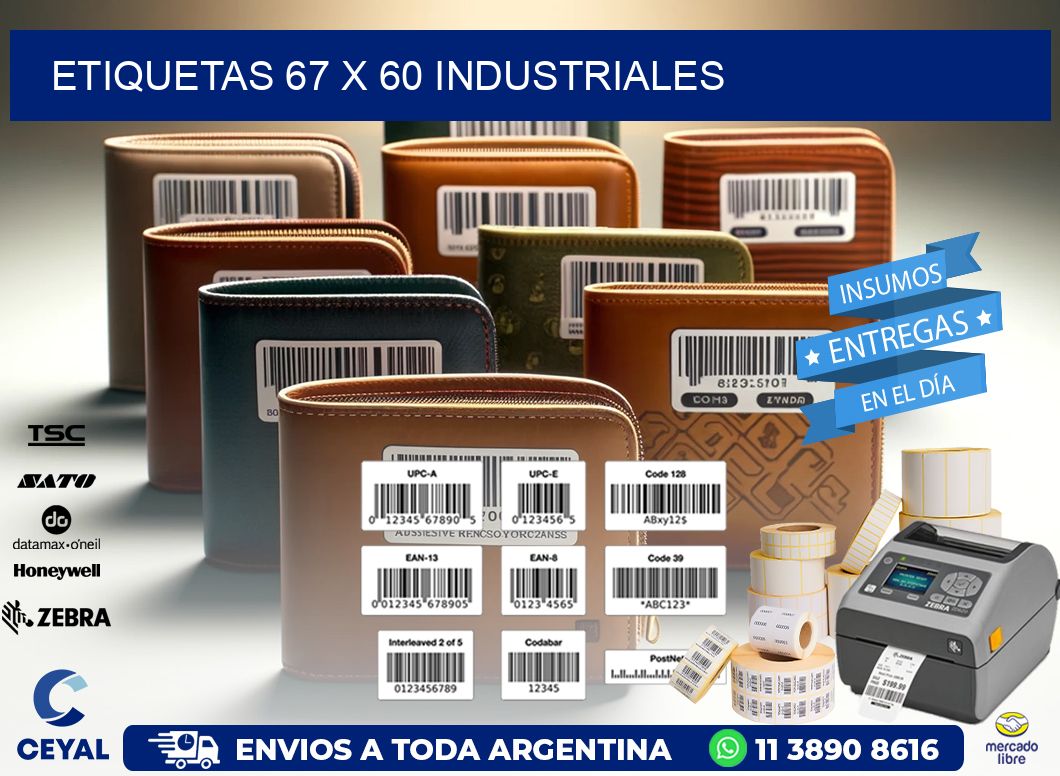 ETIQUETAS 67 x 60 INDUSTRIALES