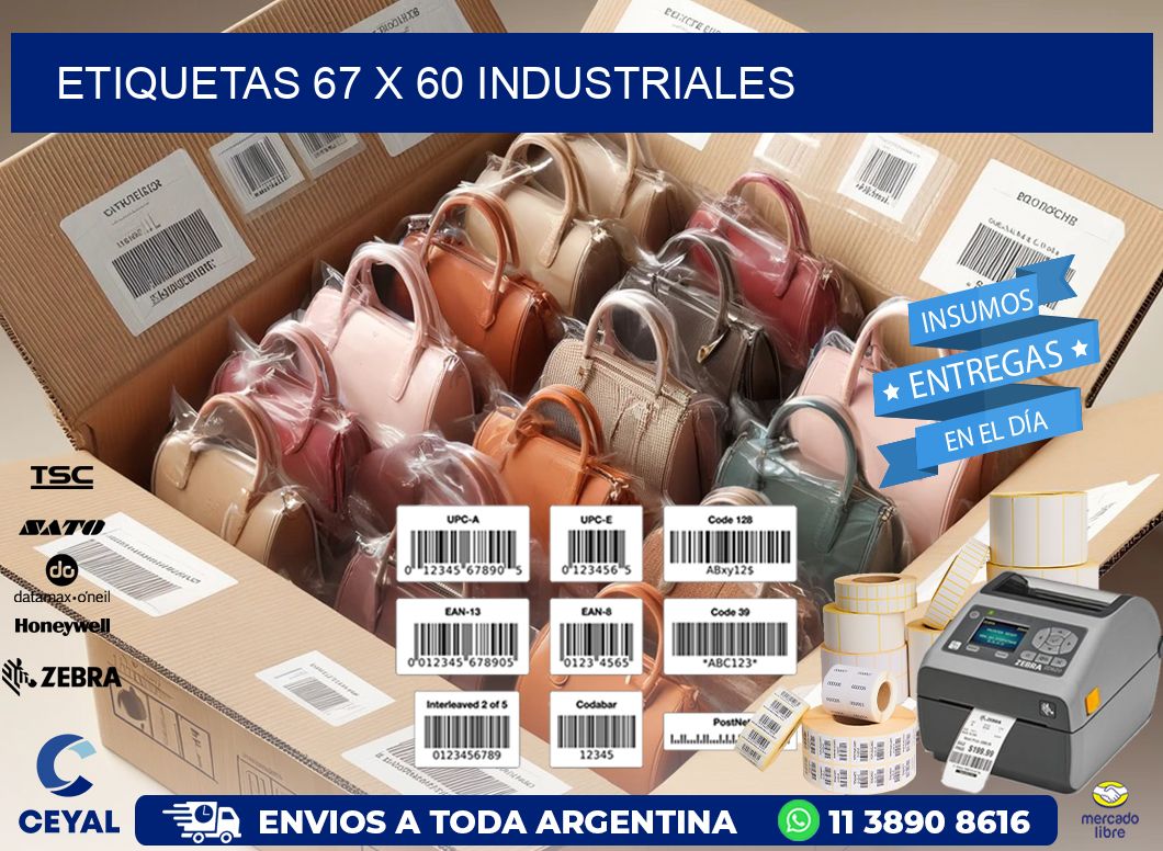 ETIQUETAS 67 x 60 INDUSTRIALES