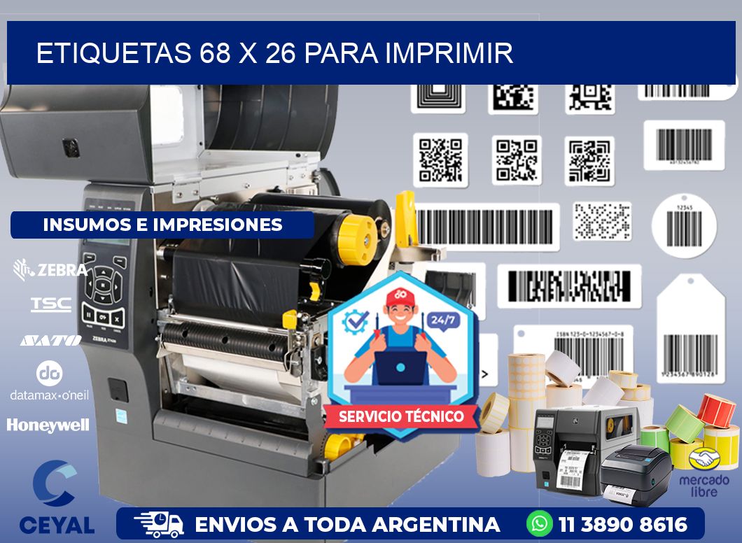 ETIQUETAS 68 x 26 PARA IMPRIMIR