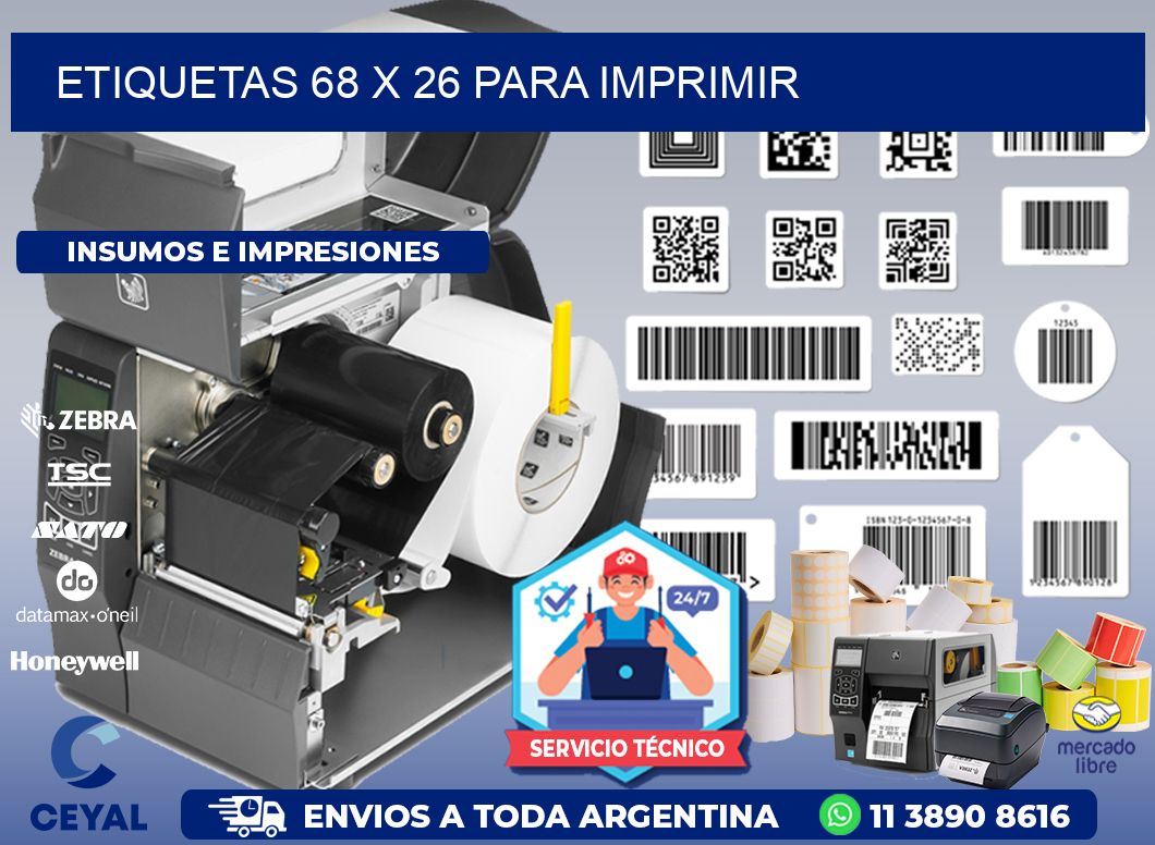 ETIQUETAS 68 x 26 PARA IMPRIMIR