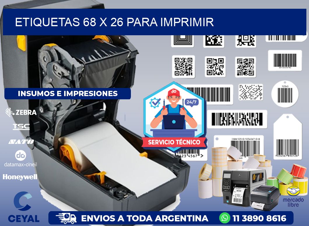 ETIQUETAS 68 x 26 PARA IMPRIMIR