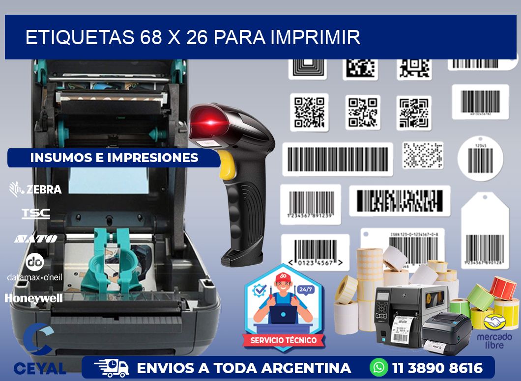 ETIQUETAS 68 x 26 PARA IMPRIMIR