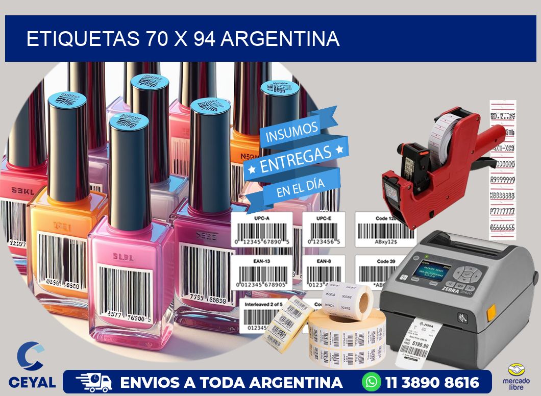 ETIQUETAS 70 x 94 ARGENTINA