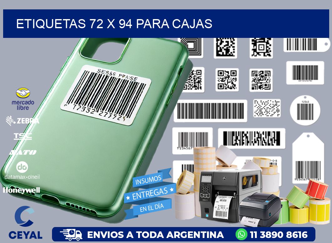 ETIQUETAS 72 x 94 PARA CAJAS