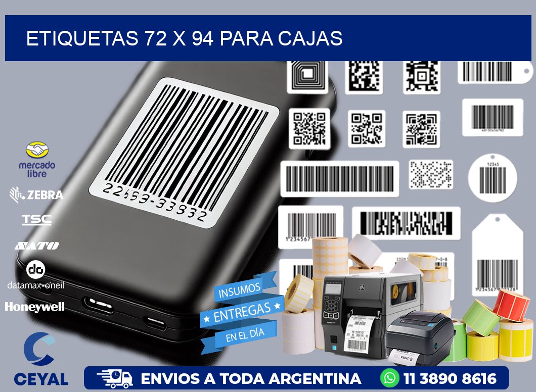 ETIQUETAS 72 x 94 PARA CAJAS