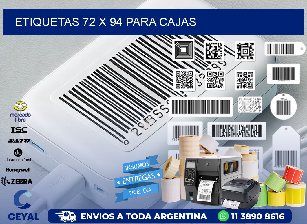 ETIQUETAS 72 x 94 PARA CAJAS