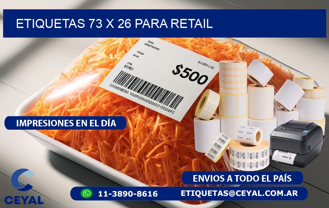 ETIQUETAS 73 x 26 PARA RETAIL