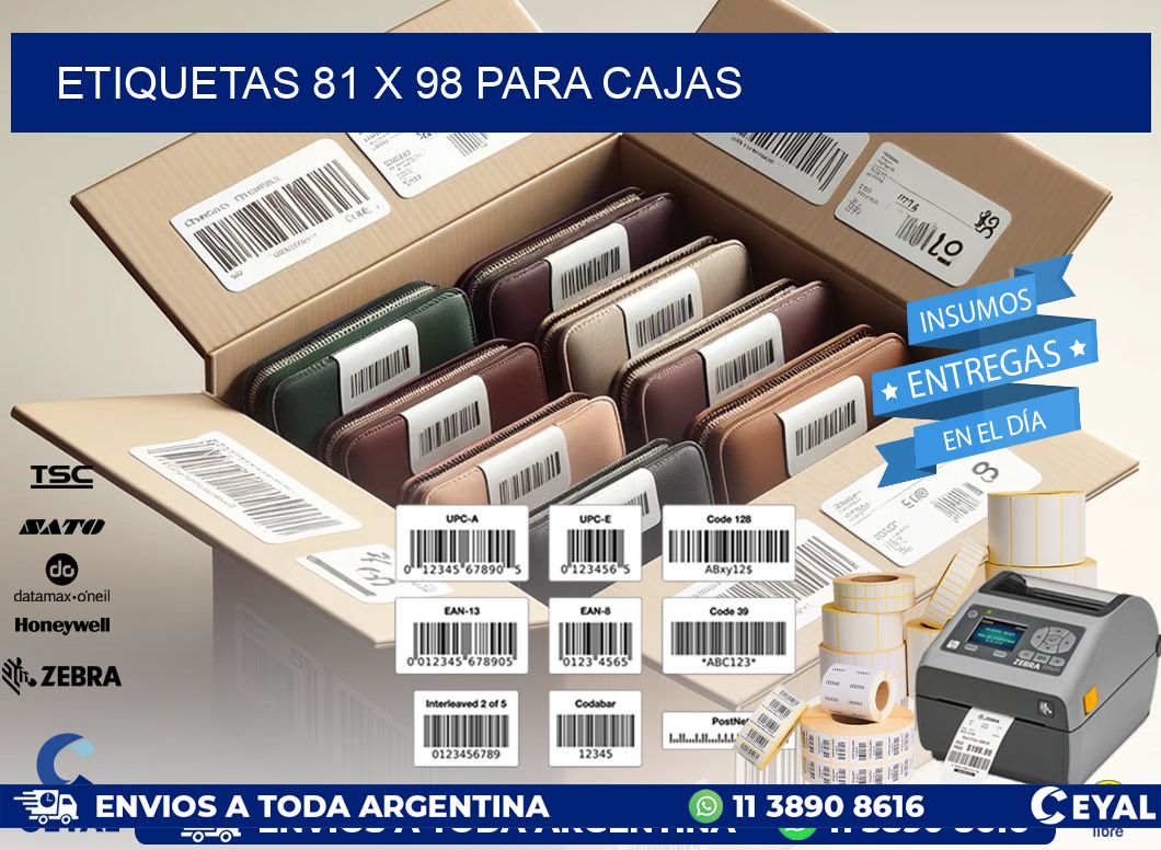 ETIQUETAS 81 x 98 PARA CAJAS