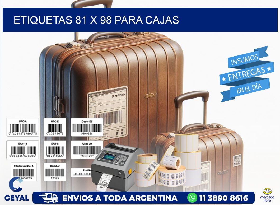 ETIQUETAS 81 x 98 PARA CAJAS