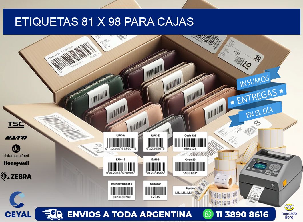 ETIQUETAS 81 x 98 PARA CAJAS