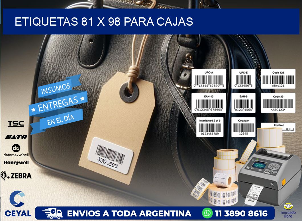 ETIQUETAS 81 x 98 PARA CAJAS