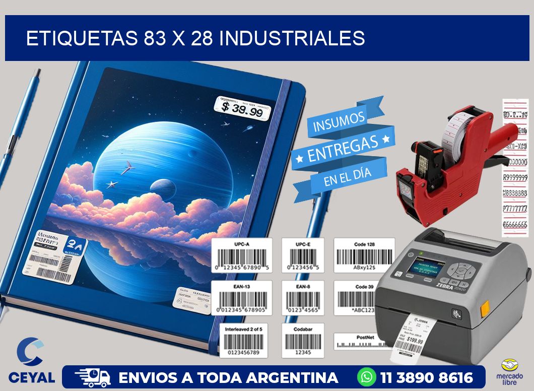 ETIQUETAS 83 x 28 INDUSTRIALES