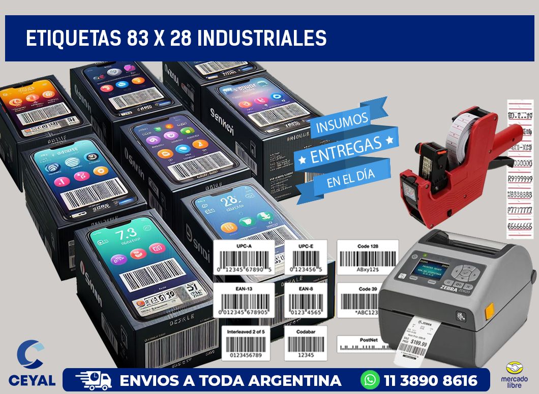 ETIQUETAS 83 x 28 INDUSTRIALES