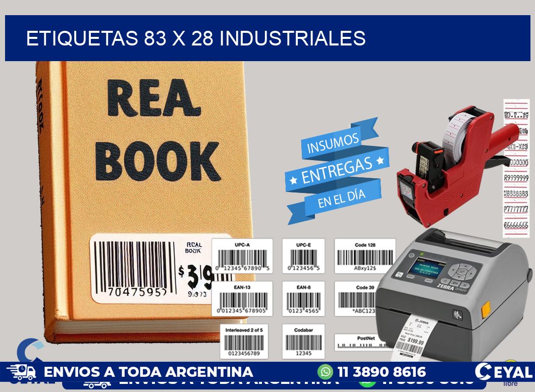 ETIQUETAS 83 x 28 INDUSTRIALES