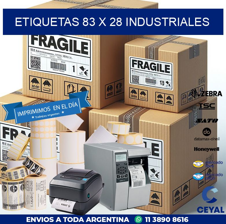 ETIQUETAS 83 x 28 INDUSTRIALES