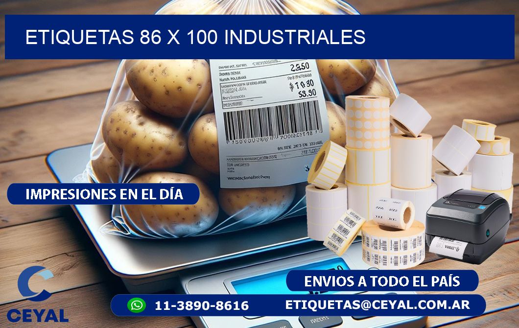 ETIQUETAS 86 x 100 INDUSTRIALES