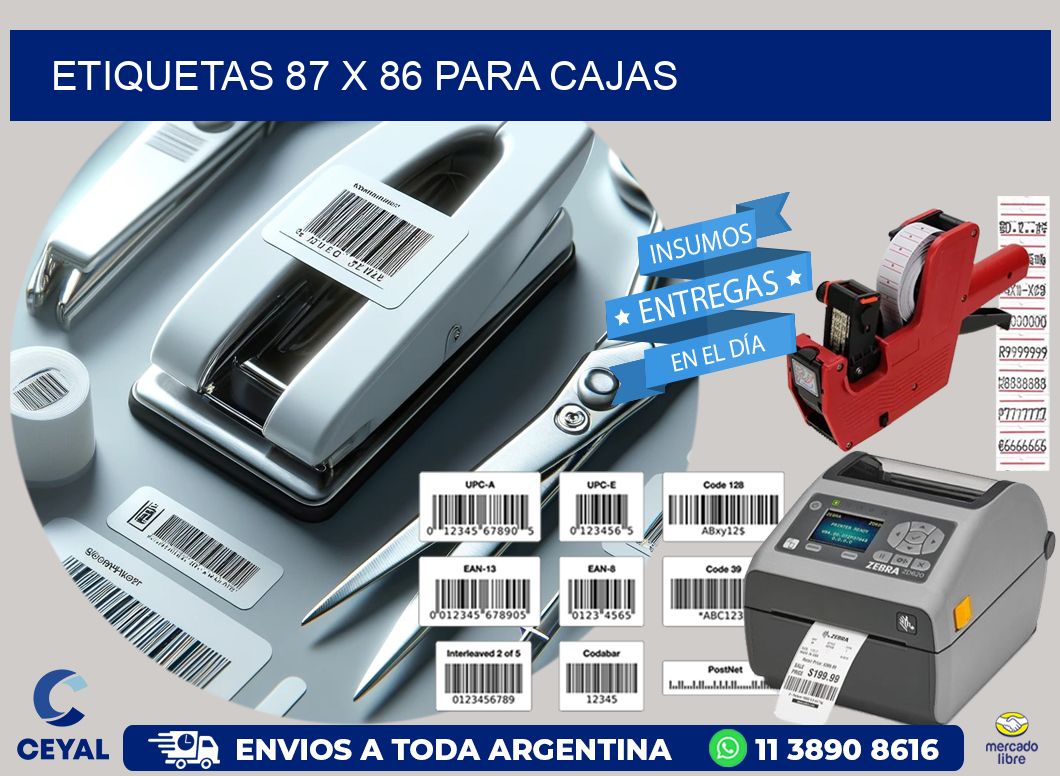 ETIQUETAS 87 x 86 PARA CAJAS