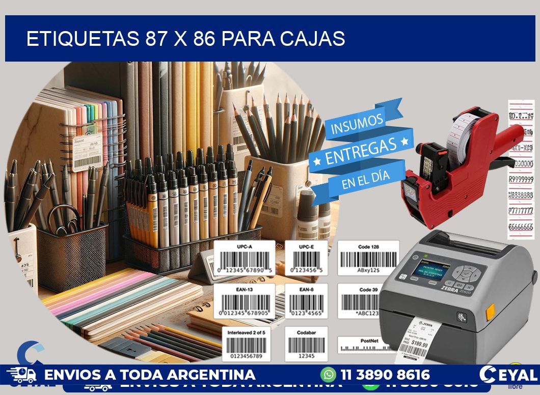 ETIQUETAS 87 x 86 PARA CAJAS